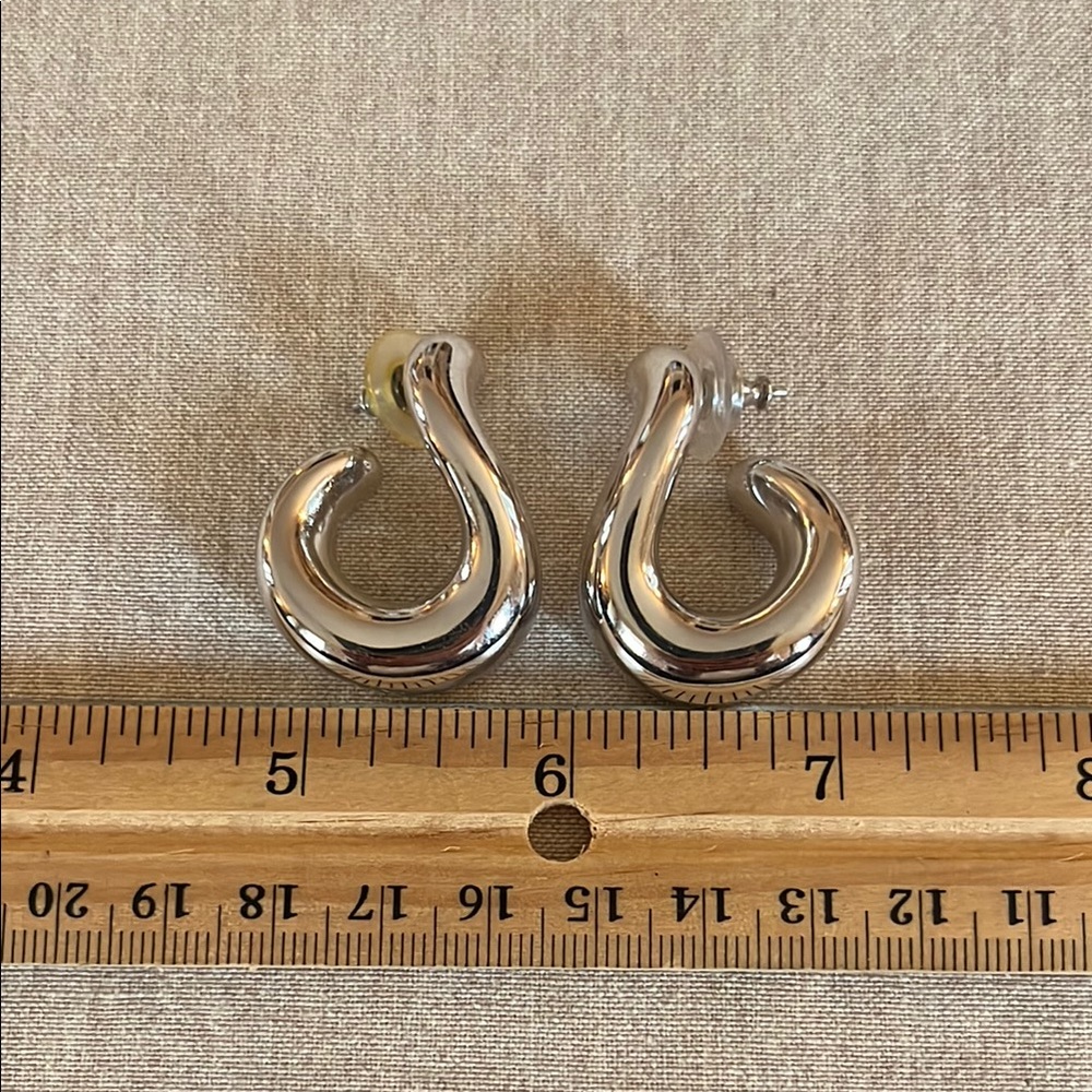 Chic Silver Swirl Earrings